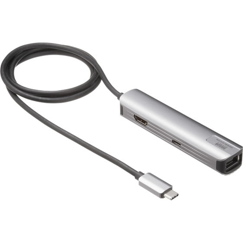サンワサプライ USB TypeCスリムドッキングハブ ケーブル長1m USB-5TCH 1個(ご注文単位1個)【直送品】