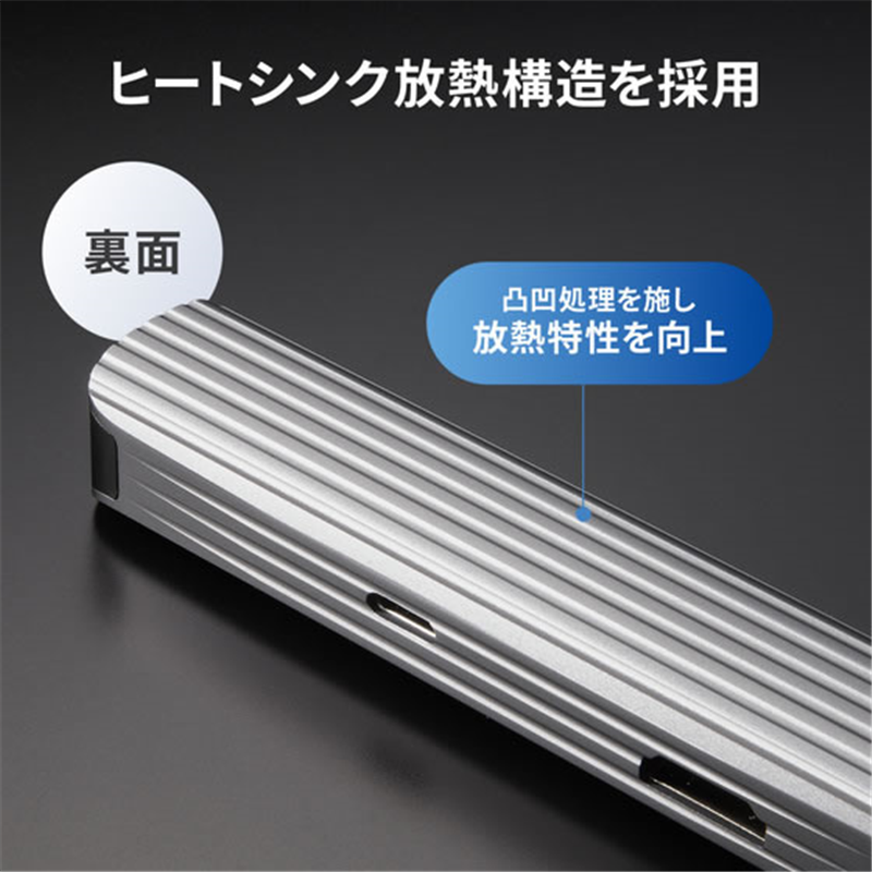 サンワサプライ USB TypeCスリムドッキングハブ ケーブル長1m USB-5TCH 1個(ご注文単位1個)【直送品】