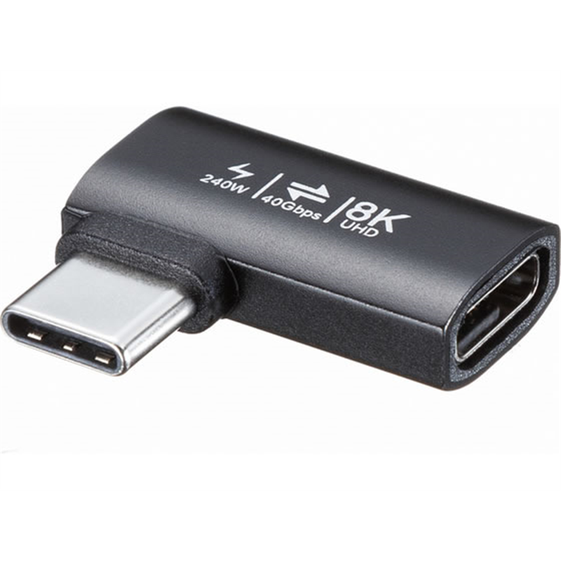 サンワサプライ Type-C変換アダプタ CtoC・L字横挿し・40Gbps・24 1個(ご注文単位1個)【直送品】