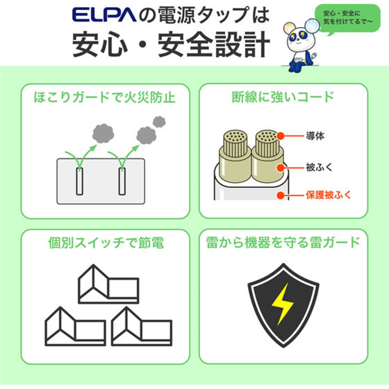 朝日電器 PD対応 スイッチ付USBタップ 1m 白 WLK-3221SUC(W) 1個(ご注文単位1個)【直送品】