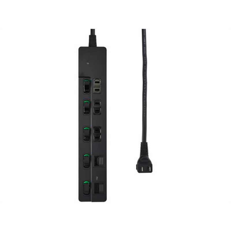 朝日電器 PD対応スイッチ付USBタップ 2m 黒 WLK-3222SUC(BK) 1個(ご注文単位1個)【直送品】
