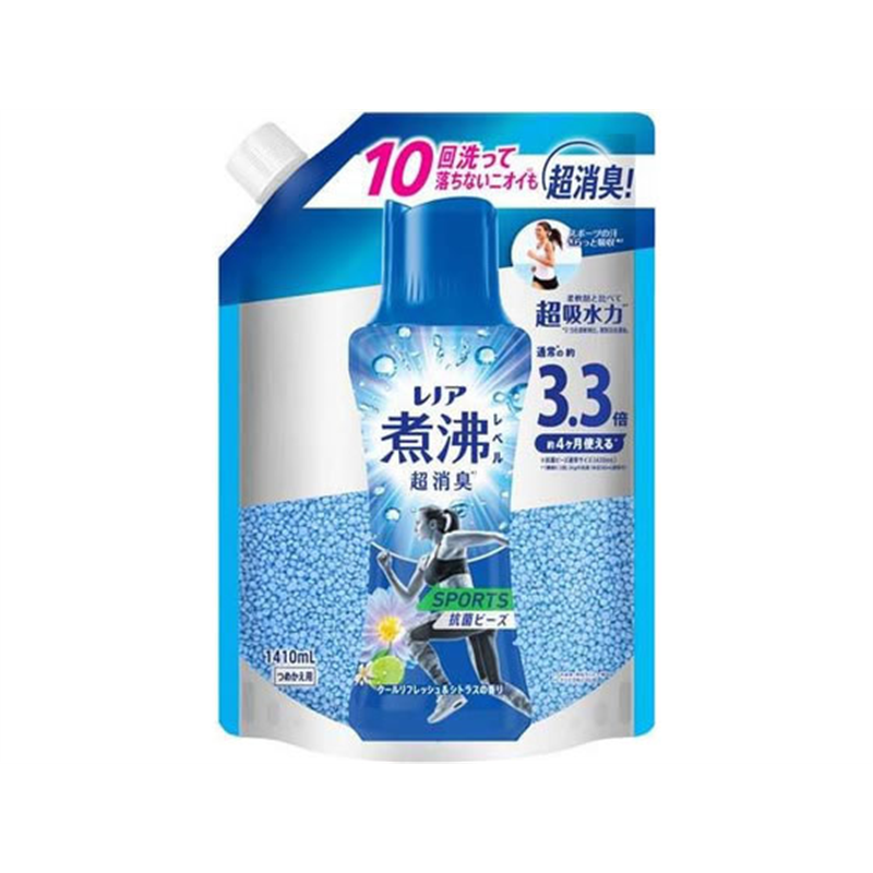 P&G レノア煮沸レベル消臭抗菌ビーズ スポーツ 詰替 1410mL 1個（ご注文単位1個）【直送品】