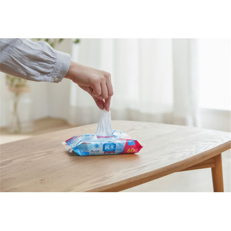 アイリスオーヤマ 純水ウェットティッシュ 60枚×8個 WTS-60P8P 1パック(ご注文単位1パック)【直送品】