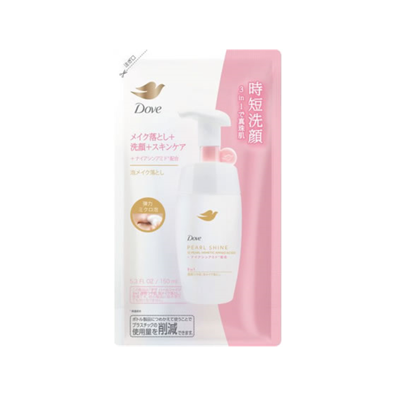 ユニリーバ ダヴ パールシャイン 3in1 透明つや肌 泡メイク落し 詰 1個（ご注文単位1個）【直送品】