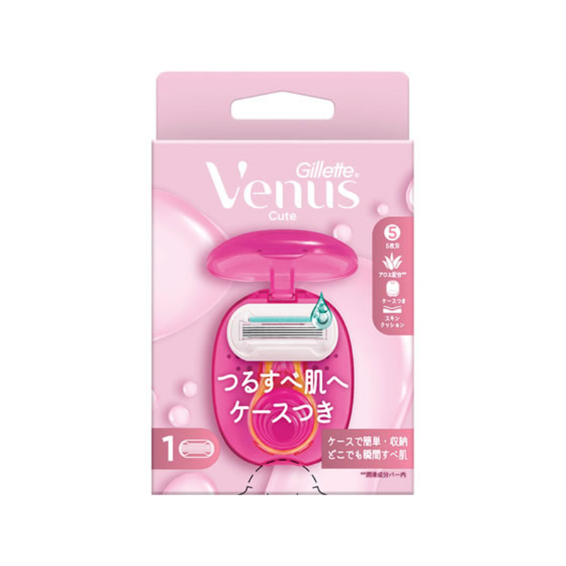 P&G ジレットヴィーナス つるすべ肌 ケース付ホルダー 替刃1個付 1本（ご注文単位1本）【直送品】