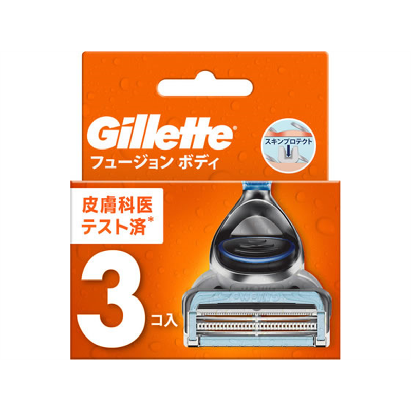 P&G ジレットフュージョン ボディ 替刃 3個 1個（ご注文単位1個）【直送品】
