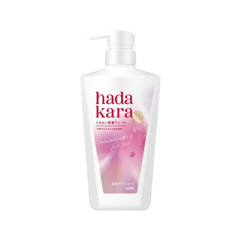 ライオン hadakara モイストボディケアソープ 液体 フレッシュフローラル 本体 1個（ご注文単位1個）【直送品】