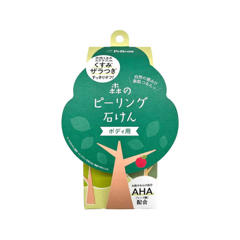ペリカン石鹸 森のピーリング石けん 100g 1個（ご注文単位1個）【直送品】