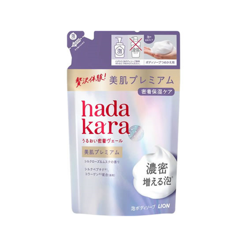 ライオン hadakara 美肌プレミアムモイストボディケアソープ 泡 詰替 36 1個（ご注文単位1個）【直送品】