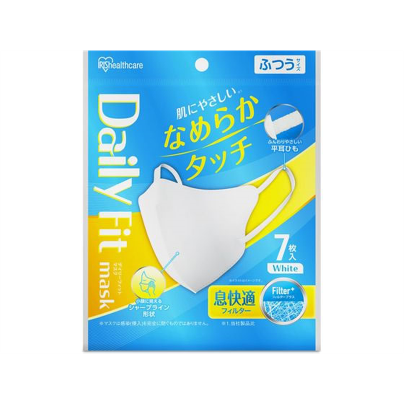 アイリスオーヤマ DAILYFITMASK ふつう 7枚 ホワイト RN-DH7SW 1箱（ご注文単位1箱）【直送品】