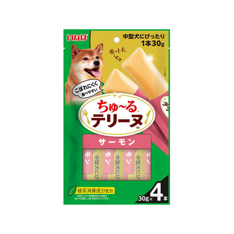 いなばペットフード ちゅーるテリーヌ 中型犬用 サーモン 30g×4P 1パック（ご注文単位1パック）【直送品】