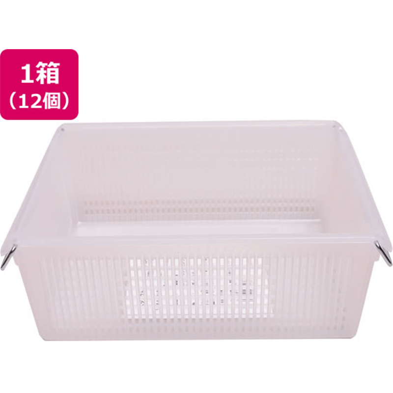 伊藤忠 スタックトレー メタルハンドル付 深型 小 ホワイト 12個 STA4D- 1箱（ご注文単位1箱）【直送品】