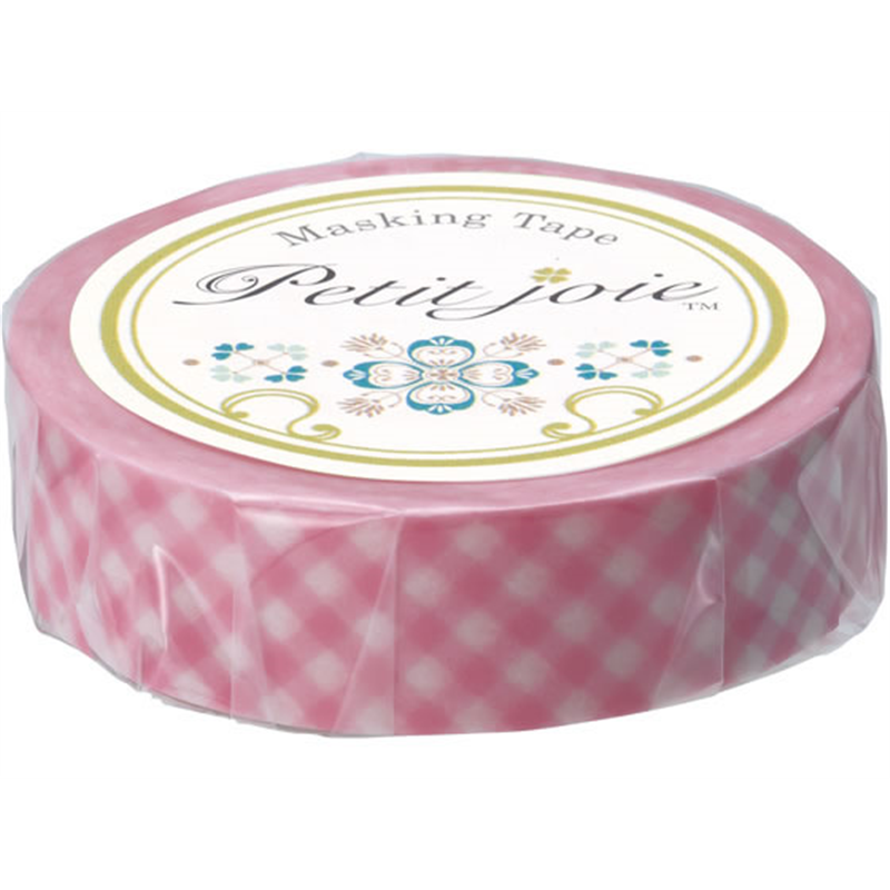 ニチバン ニチバン プチジョア マスキングテープ ギンガムチェック ピンク PJM 1巻(ご注文単位1巻)【直送品】