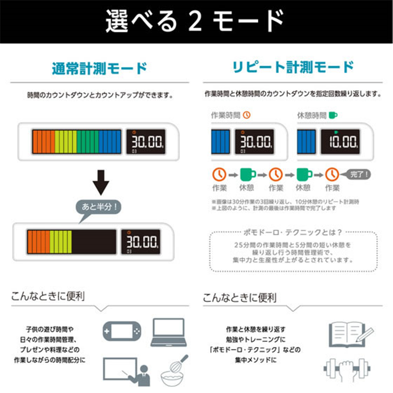 キングジム ビジュアルバータイマー プラス クロ VBT20-BK 1個(ご注文単位1個)【直送品】
