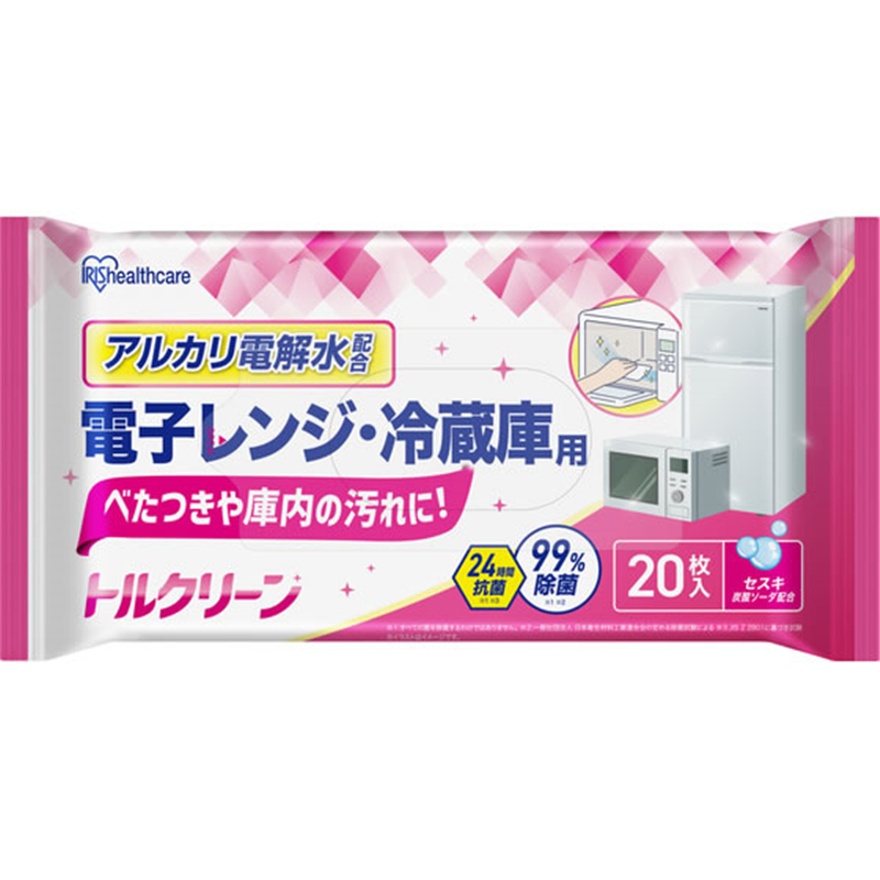 アイリス キッチンクリーナー 電子レンジ・冷蔵庫用 20枚入 T-KR20 1パック(ご注文単位1パック)【直送品】