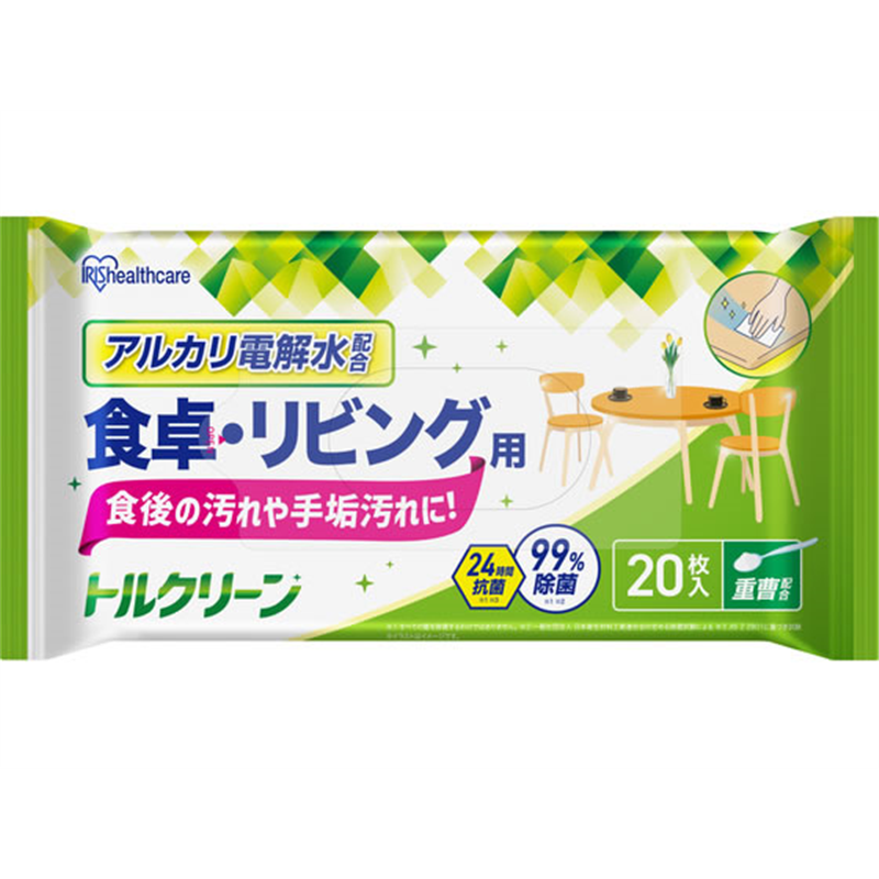 アイリス キッチンクリーナー 食卓・リビング用 20枚入 T-KT20 1パック(ご注文単位1パック)【直送品】