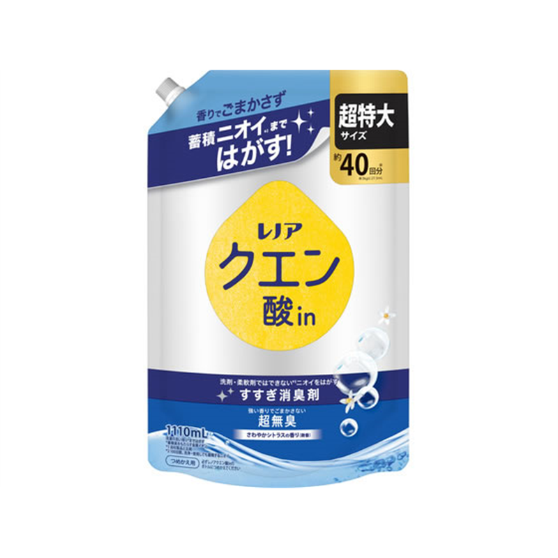 P&G レノア クエン酸in超消臭 超無臭 さわやかシトラスの香り 詰 1個（ご注文単位1個）【直送品】