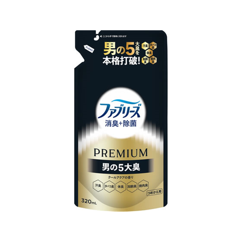 P&G ファブリーズ プレミアム クールアクアの香り 詰替 320mL 1個（ご注文単位1個）【直送品】
