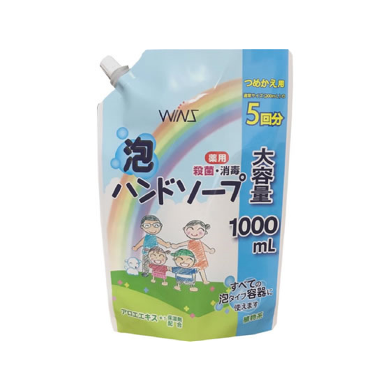 日本合成洗剤 ウインズ 泡ハンドソープ 詰替 1000mL 1個（ご注文単位1個）【直送品】