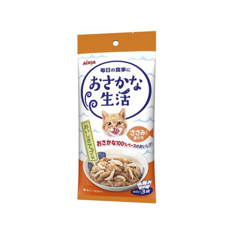アイシア おさかな生活 ささみ入りまぐろ ゼリー仕立て 180g 1パック（ご注文単位1パック）【直送品】