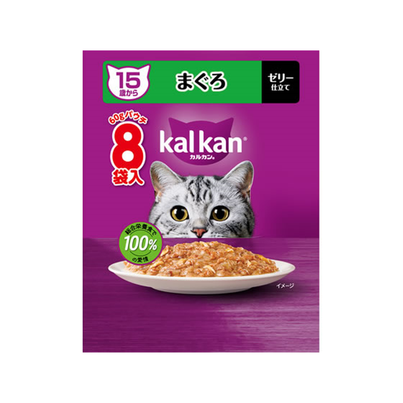 マースジャパン カルカンパウチ 15歳から まぐろ 60g×8袋 1パック（ご注文単位1パック）【直送品】