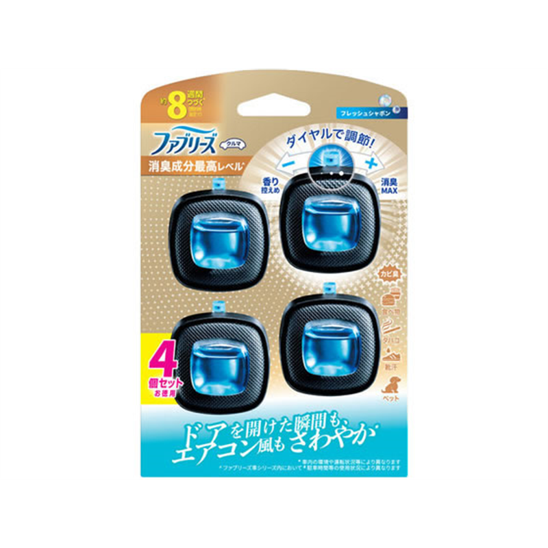 P&G ファブリーズ イージークリップ フレッシュシャボン 2.5mL×4個 1パック（ご注文単位1パック）【直送品】