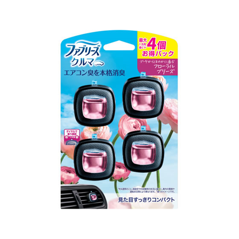 P&Gジャパン ファブリーズ 自動車エアコン送風口用 フローラル 2.2mL 1パック（ご注文単位1パック）【直送品】
