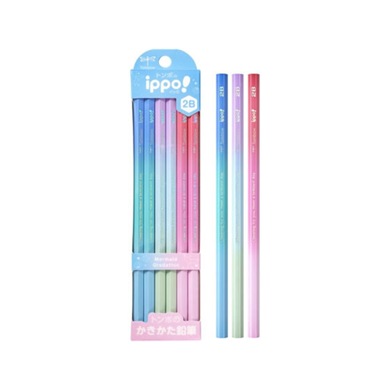 トンボ鉛筆 かきかた鉛筆マーメイドグラデ2BKB-KUB02-2B 1打（ご注文単位1打）【直送品】