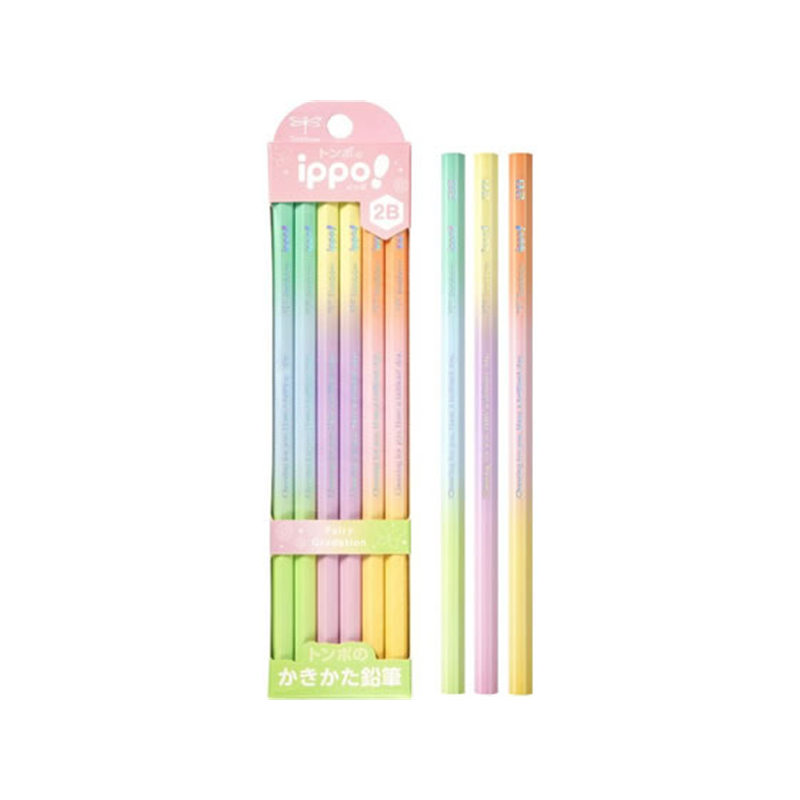 トンボ鉛筆 かきかた鉛筆フェアリーグラデ2BKB-KUB03-2B 1打（ご注文単位1打）【直送品】