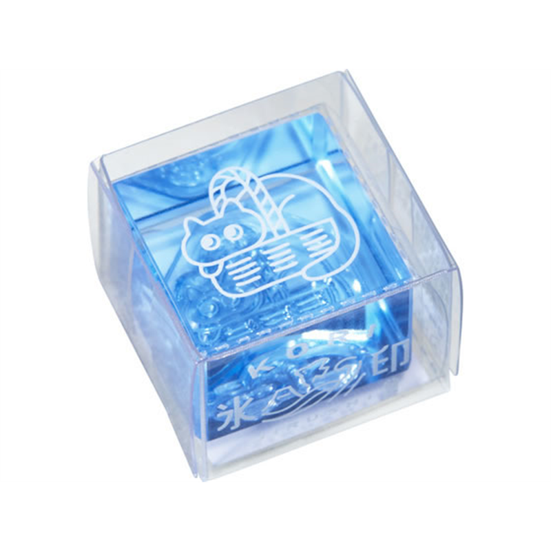 キングジム 透明スタンプ 氷印 カゴイリネコCLSAC22-003 1個(ご注文単位1個)【直送品】