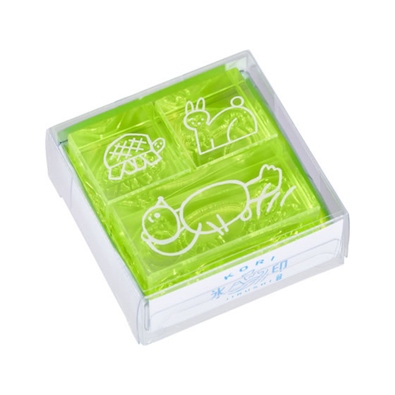 キングジム 透明スタンプ 氷印 セット ハラッパセットCLSSCC-001 1セット(ご注文単位1セット)【直送品】