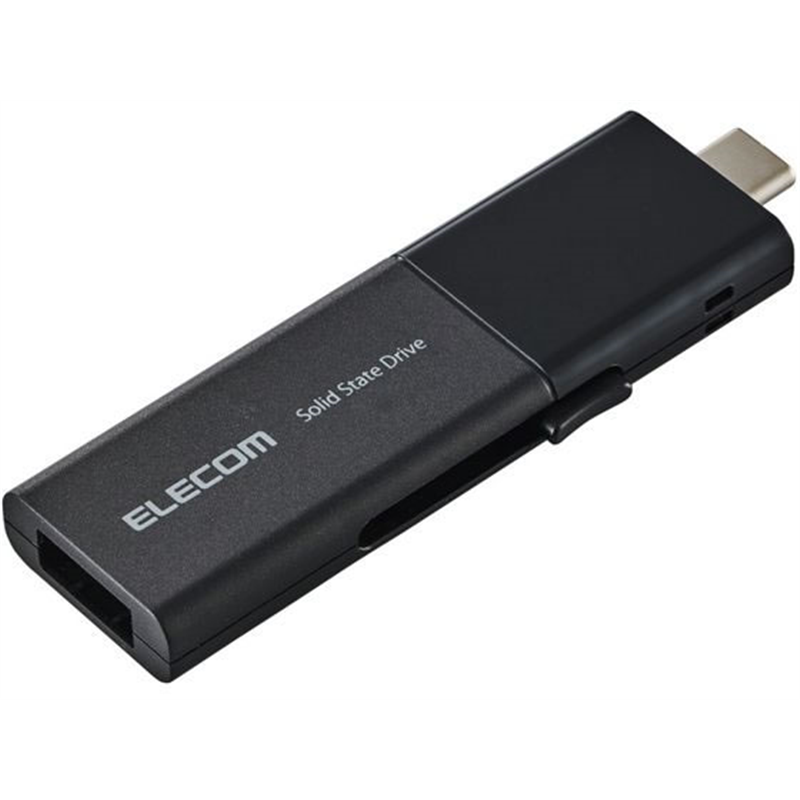 エレコム外付SSD 1TB Type-C&A ブラックESD-EWB1000GBKR 1個（ご注文単位1個）【直送品】