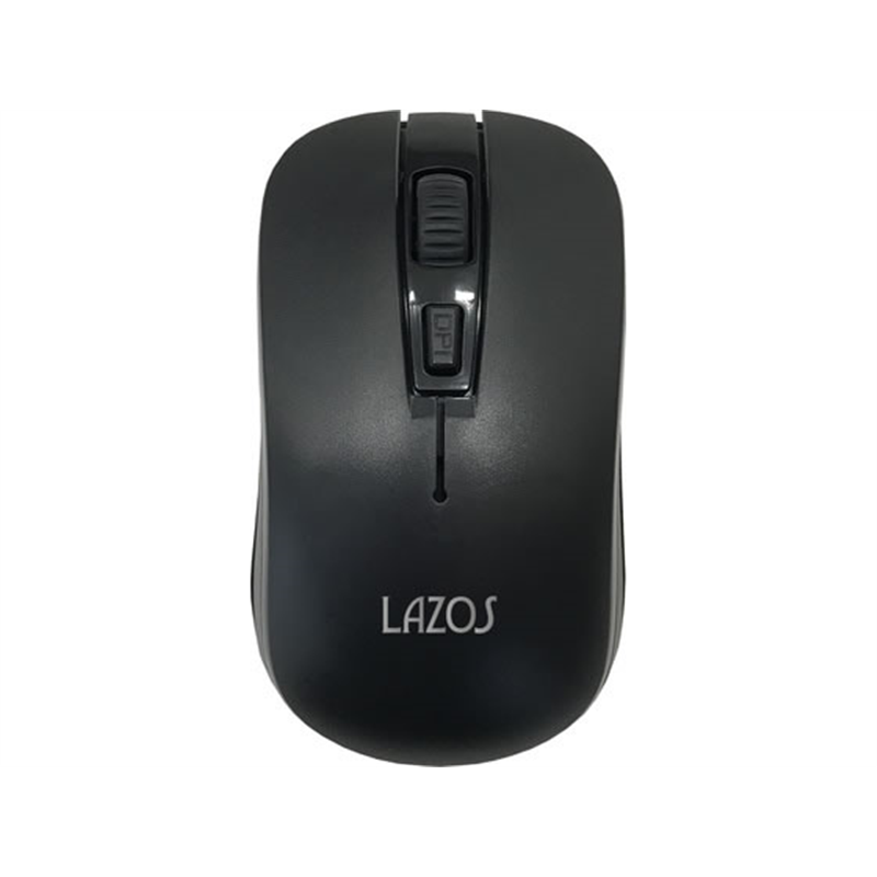 Lazosワイヤレスマウス 2.4GHzL-YM-BK 1個（ご注文単位1個）【直送品】