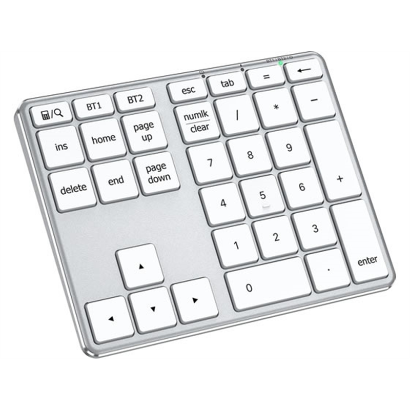 ｉｃｌｅｖｅｒBluetoothテンキー シルバーホワイトIC-KP10-SW 1個（ご注文単位1個）【直送品】