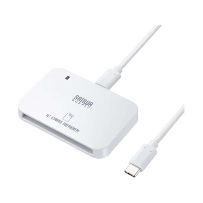 サンワサプライ接触型ICカードリーダライタ(Type-C・確定申告・マイナンバーカード対応)ADR-MNICU4 1個（ご注文単位1個）【直送品】