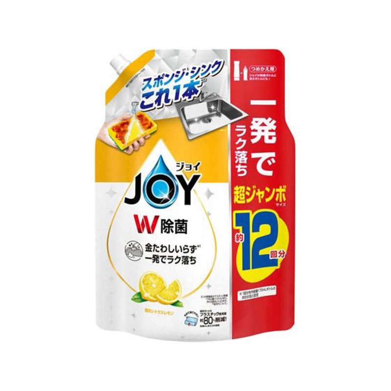 Ｐ＆Ｇ 除菌ジョイコンパクト 贅沢シトラスレモン 替 超ジャンボ 1550mL 1個（ご注文単位1個）【直送品】