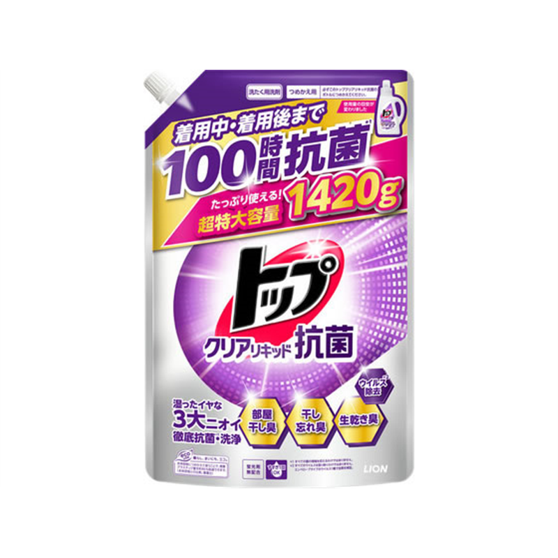 ライオントップクリアリキッド 抗菌 つめかえ用 1420g 1個（ご注文単位1個）【直送品】