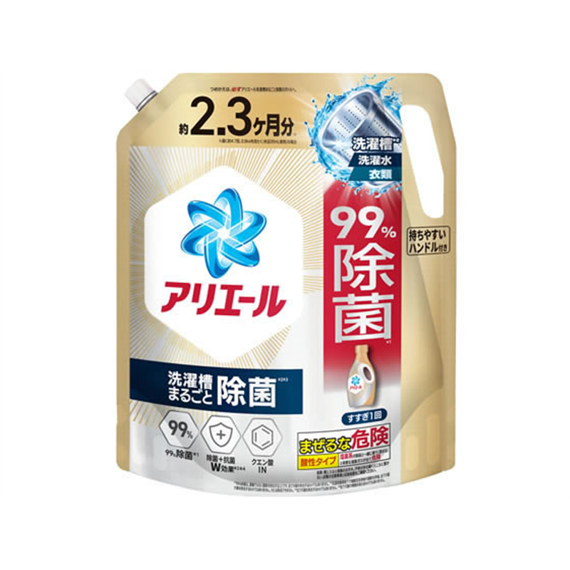 Ｐ＆Ｇ アリエールジェル 除菌 詰替 超ウルトラジャンボサイズ 1.72kg 1個（ご注文単位1個）【直送品】