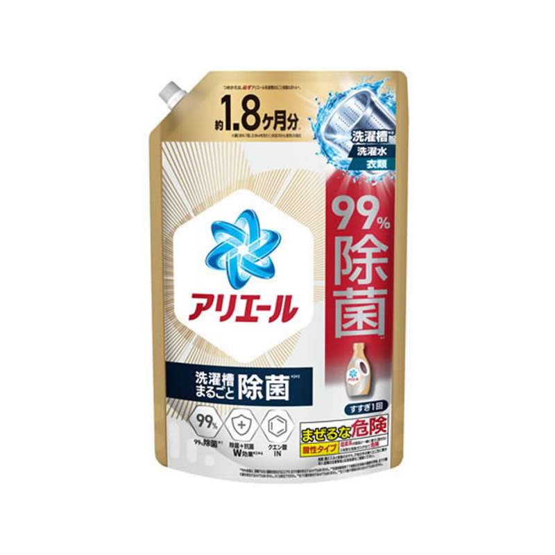 Ｐ＆Ｇ アリエールジェル 除菌 詰替 ウルトラジャンボ 1.4kg 1個（ご注文単位1個）【直送品】