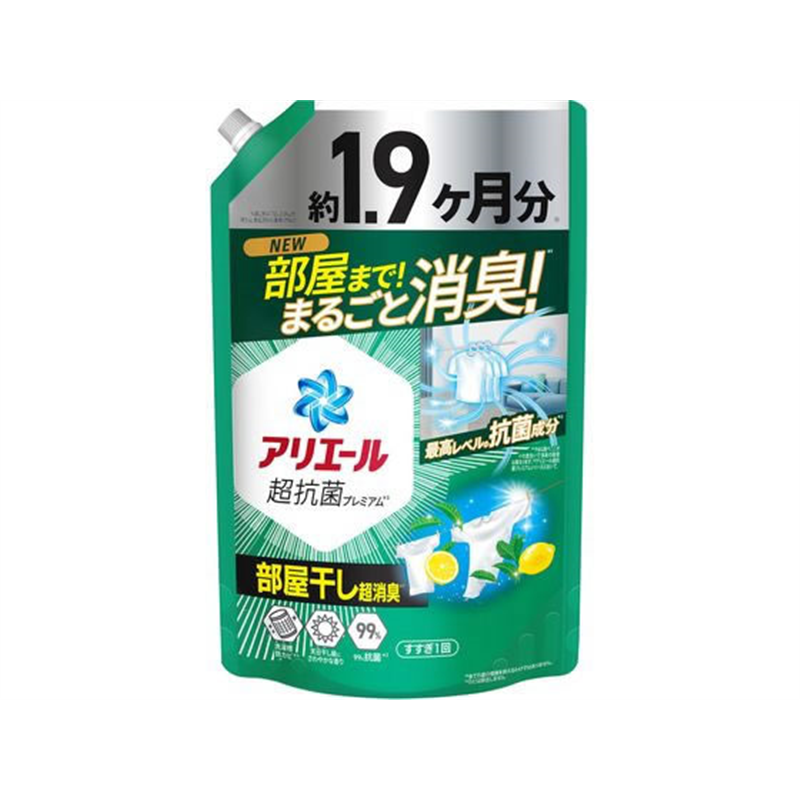 Ｐ＆Ｇ アリエールジェル 部屋干し 詰替 ウルトラジャンボ 1.4kg 1個（ご注文単位1個）【直送品】