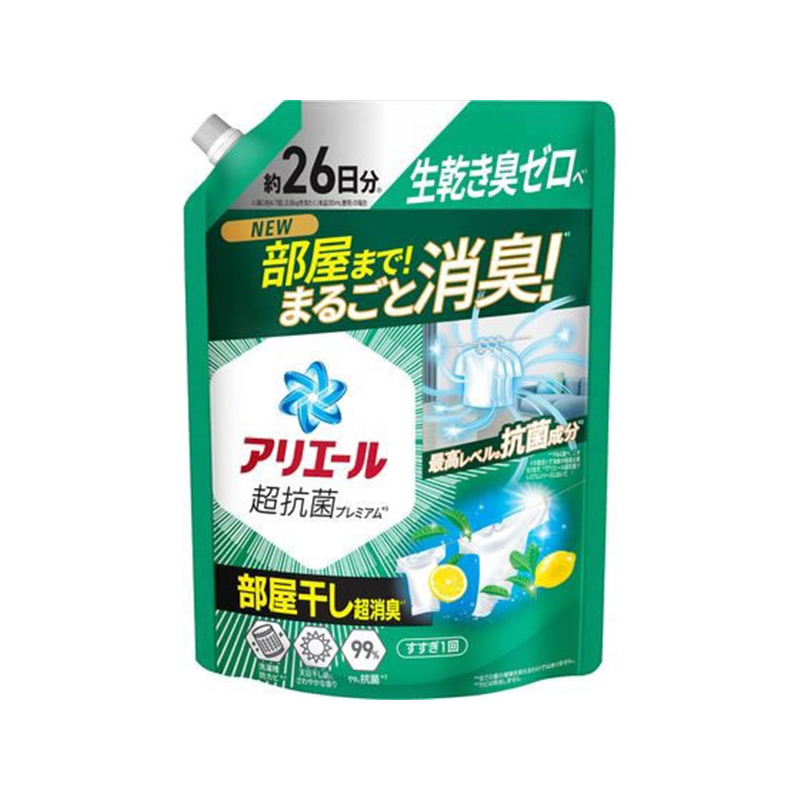 Ｐ＆Ｇ アリエールジェル 部屋干し 詰替 超特大サイズ 625g 1個（ご注文単位1個）【直送品】