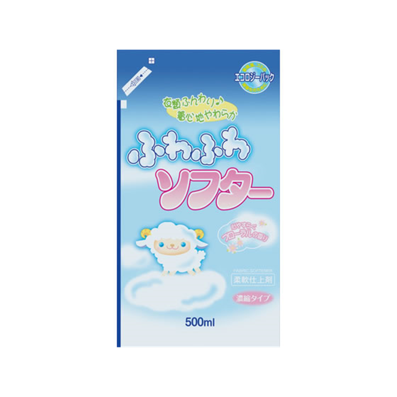 ロケット石鹸 濃縮 ふわふわソフター 詰替 500mL 1個（ご注文単位1個）【直送品】
