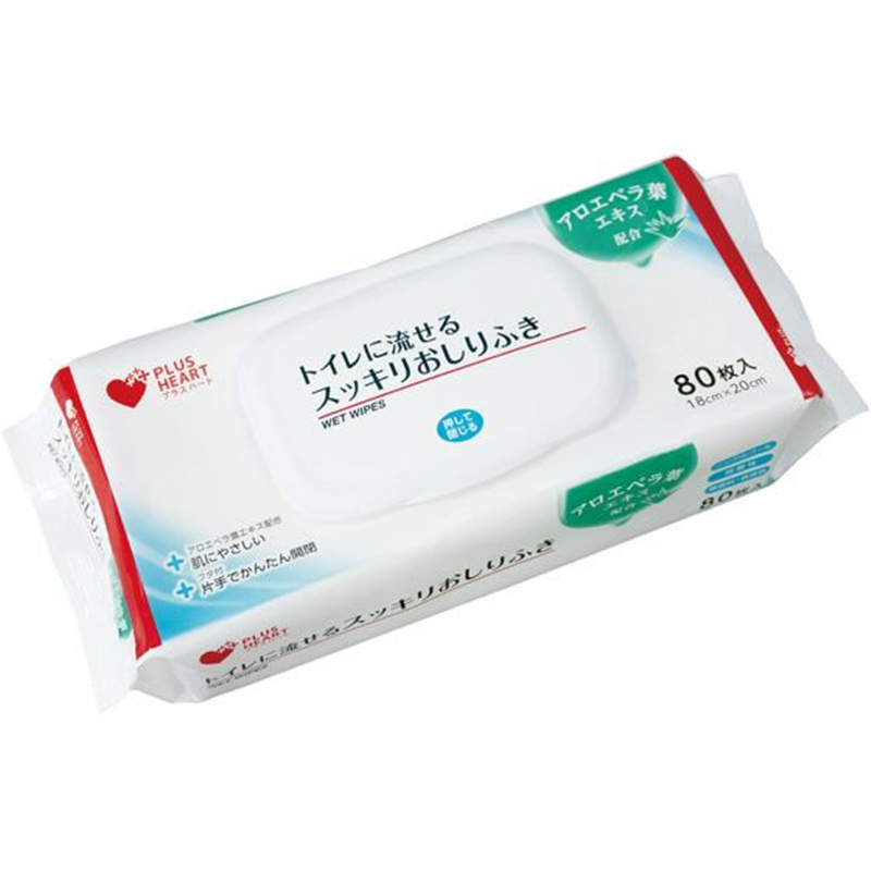 オオサキメディカルPHトイレに流せるスッキリおしりふき 80枚 1個（ご注文単位1個）【直送品】