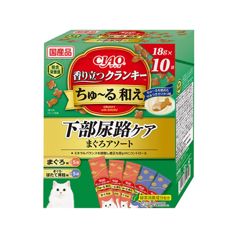 いなば クランキーちゅーる和え 尿路 10袋 1箱(ご注文単位1箱)【直送品】