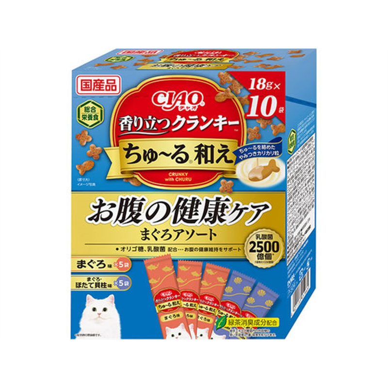 いなば クランキーちゅーる和え お腹ケア 10袋 1箱(ご注文単位1箱)【直送品】