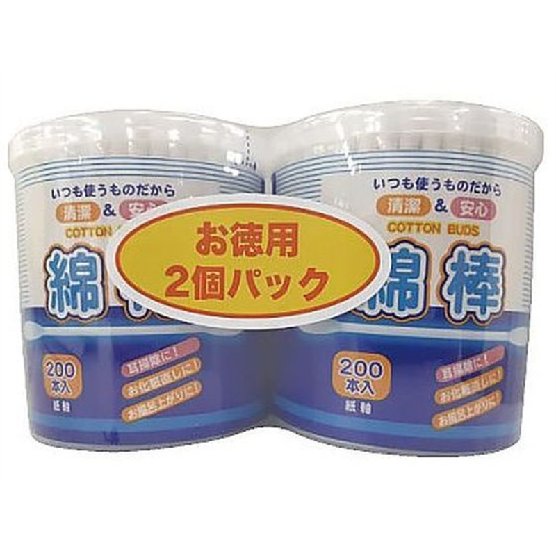 ＣＯＣＯＲＯ 紙軸白綿棒 200P×2コパック 1セット(200本×2個入)65-0445-47 1セット（ご注文単位1セット）【直送品】