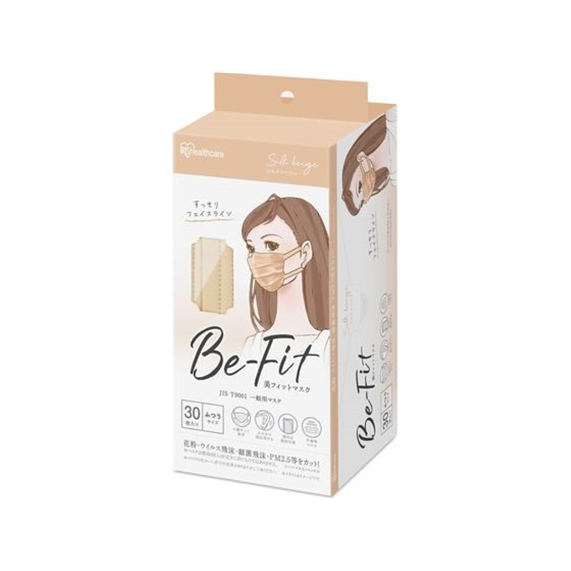 アイリスオーヤマ 美フィットマスク ふつう 30枚入 シルクベージュPK-B30MSB 1箱（ご注文単位1箱）【直送品】