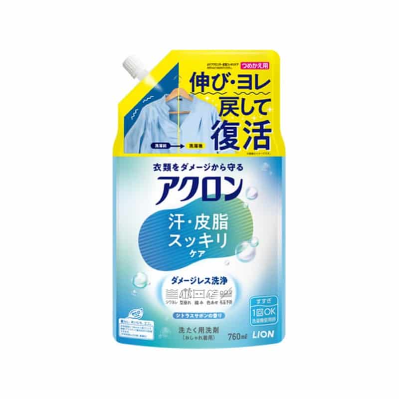 ライオン アクロン 汗・皮脂スッキリケア 詰替 760mL 1個（ご注文単位1個）【直送品】