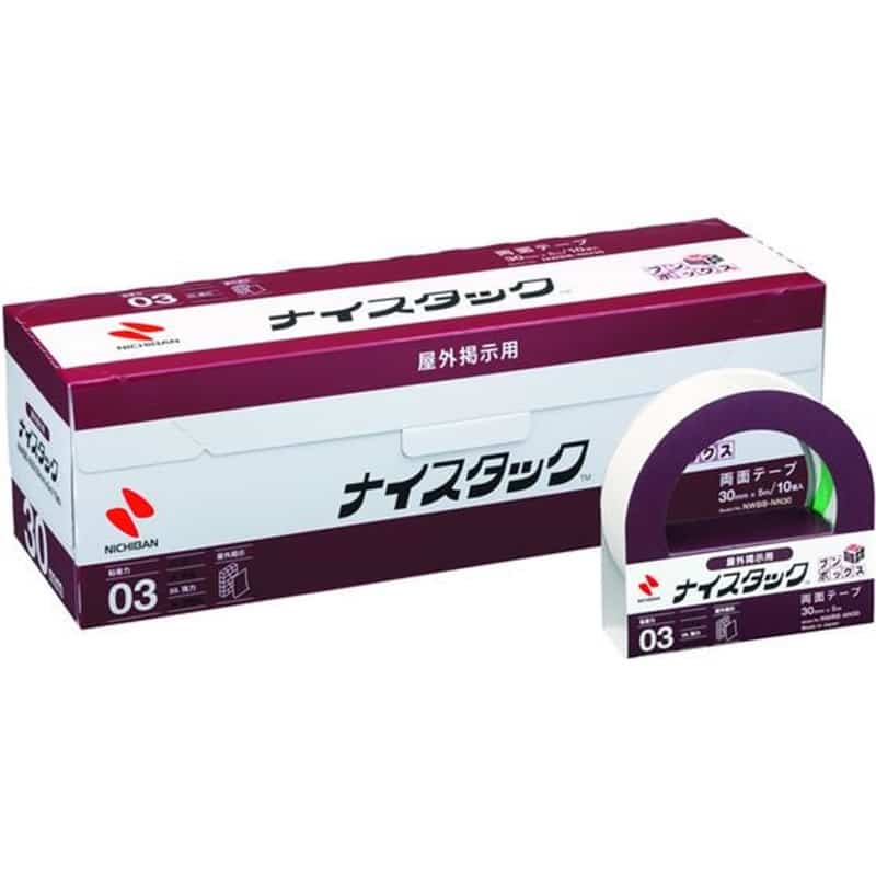 ニチバン ナイスタック 大巻 ブンボックス 屋外掲示用 30mm×5m 10巻NWBB-NN30 1箱（ご注文単位1箱）【直送品】