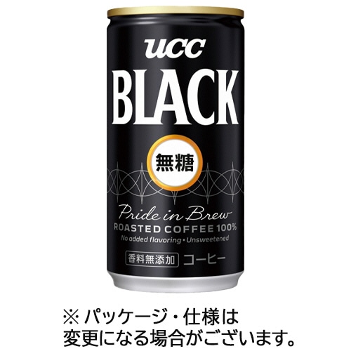 >UCC ブラック無糖 185g 缶 60本/箱 ※軽(ご注文単位1箱)【直送品】